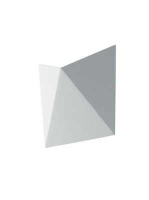 Luminosa Lighting Luminosa Stealth Outdoor Led Aluminium Down Wall Lamp, White Matt, Ip54, 4000K