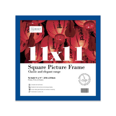 11X11 Blue Picture Frame (27.9 X 27.9Cm) Poster, Photo, Artwork, Gallery Wall Or Print - image 1