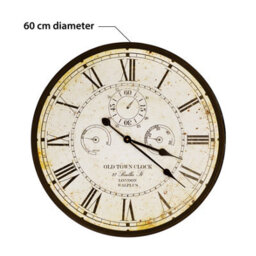 Walplus Vintage Rusty Looked Metal Wall Clock For Indoor - Vintage Look Clock, Metal Large Wall Clock 60Cm X 60Cm - thumbnail 4