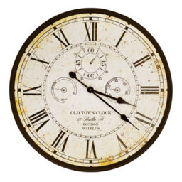 Walplus Vintage Rusty Looked Metal Wall Clock For Indoor - Vintage Look Clock, Metal Large Wall Clock 60Cm X 60Cm - thumbnail 2