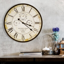 Walplus Vintage Rusty Looked Metal Wall Clock For Indoor - Vintage Look Clock, Metal Large Wall Clock 60Cm X 60Cm - thumbnail 3