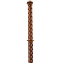 Happy Homewares Mahogany Wooden Classic Floor Lamp Base With Twisting Pole Design - thumbnail 4