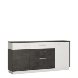 Furniture To Go Zingaro 2 Door 2 Drawer 1 Compartment Sideboard In Grey And White - thumbnail 1