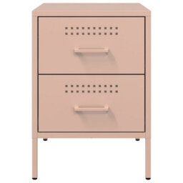 Berkfield Bedside Cabinets 2 Pcs Pink 36X39X50.5 Cm Steel - thumbnail 6