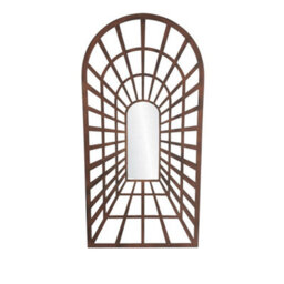Minster Garden Decorative Wall Framed Mirror - Metal - L2 X W60 X H120 Cm - thumbnail 1