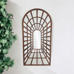 Minster Garden Decorative Wall Framed Mirror - Metal - L2 X W60 X H120 Cm - thumbnail 3
