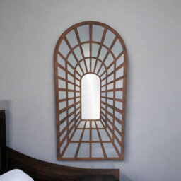 Minster Garden Decorative Wall Framed Mirror - Metal - L2 X W60 X H120 Cm - thumbnail 4