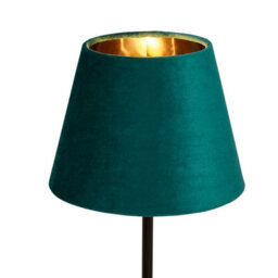 Lighting Collection Soft Tone Tapered Fabric Table Lamp Shade - thumbnail 2