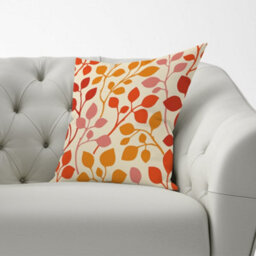 Warren Reed Designer Colorful Autumn Leaves Cushions 60Cm X 60Cm - thumbnail 2