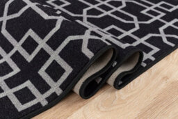 Smart Living Heavy Duty Machine Washable Runner For Hallway, Kitchen Non Slip Floor Mats, Door Mat 80Cm X 150Cm - Black Grey - thumbnail 3