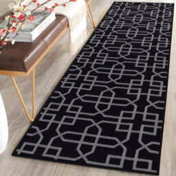 Smart Living Heavy Duty Machine Washable Runner For Hallway, Kitchen Non Slip Floor Mats, Door Mat 80Cm X 150Cm - Black Grey - thumbnail 1