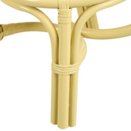 Beliani Kids Chair - Handmade Natural Rattan, Yellow, Laminated Finish, Compact Boho Design - thumbnail 8