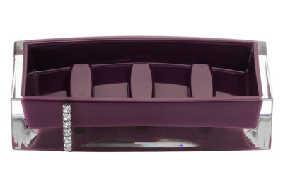 Orsina Purple Acrylic And Crystal Soap Dish - image 1