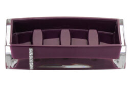 Orsina Purple Acrylic And Crystal Soap Dish