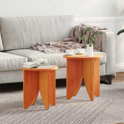 Berkfield Coffee Table 2 Pcs Wax Brown 41.5 X 41.5 X 44 Cm - thumbnail 1