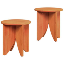 Berkfield Coffee Table 2 Pcs Wax Brown 41.5 X 41.5 X 44 Cm - thumbnail 2
