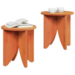 Berkfield Coffee Table 2 Pcs Wax Brown 41.5 X 41.5 X 44 Cm - thumbnail 3
