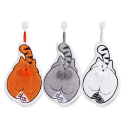 3Pcs Cat Hand Towels,cute Hand Towel For Kitchen Bathroom,home Bathroom Decor Towel,quick Dry Coral Fleece,cat Lovers Gifts