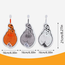 3Pcs Cat Hand Towels,cute Hand Towel For Kitchen Bathroom,home Bathroom Decor Towel,quick Dry Coral Fleece,cat Lovers Gifts - thumbnail 3