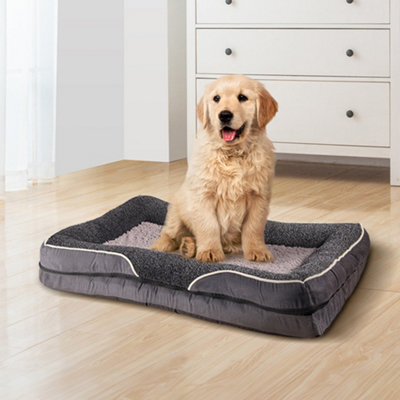Thehotsale Dark Grey Anti-Slip Washable Pet Sleeping Bed (M Size),50X40X9Cm - image 1