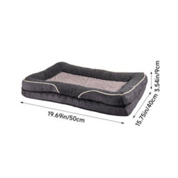 Thehotsale Dark Grey Anti-Slip Washable Pet Sleeping Bed (M Size),50X40X9Cm - thumbnail 7