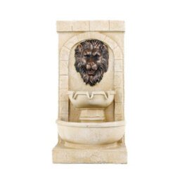 Gardenwize Solar Powered Lion Head Stone Effect Weatherproof  Outdoor Garden Water Feature Fountain - thumbnail 4
