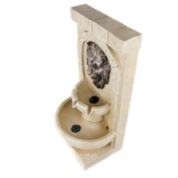 Gardenwize Solar Powered Lion Head Stone Effect Weatherproof  Outdoor Garden Water Feature Fountain - thumbnail 5