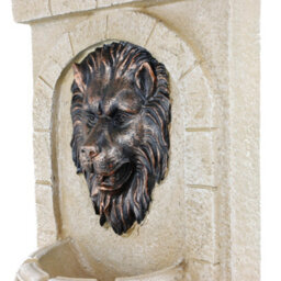 Gardenwize Solar Powered Lion Head Stone Effect Weatherproof  Outdoor Garden Water Feature Fountain - thumbnail 2