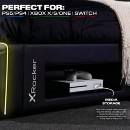 X Rocker Oracle Small Double Led Tv Gaming Bed - Black Rgb - thumbnail 4