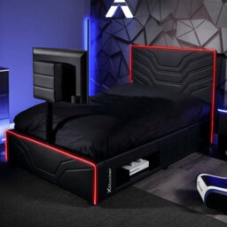X Rocker Oracle Small Double Led Tv Gaming Bed - Black Rgb