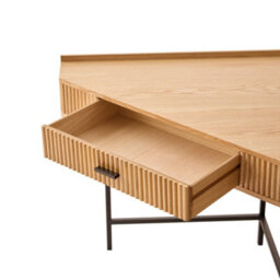 Nordlys Wood And Metal Corner Desk With 1 Drawer Classic Style Bedroom - thumbnail 8