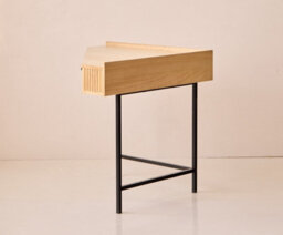 Nordlys Wood And Metal Corner Desk With 1 Drawer Classic Style Bedroom - thumbnail 9