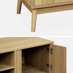 Alice's Garden Sweeek - 120Cm Tv Unit Wooden Effect 2 Doors Dune Natural 120X39X48 Cm - thumbnail 4