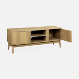 Alice's Garden Sweeek - 120Cm Tv Unit Wooden Effect 2 Doors Dune Natural 120X39X48 Cm - thumbnail 3