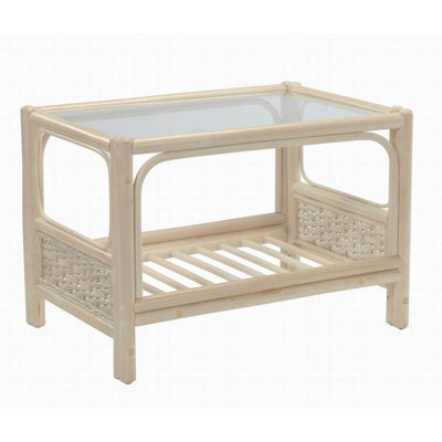 Desser Conservatory Chelsea Coffee Table With Glass Top - Natural Rattan - image 1