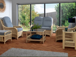 Desser Conservatory Chelsea Coffee Table With Glass Top - Natural Rattan - thumbnail 3