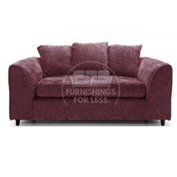 Furnishings For Less UK Monaco Chenille Fabric Sofa Set 3 And 2 Seater Sofa   Purple - thumbnail 3