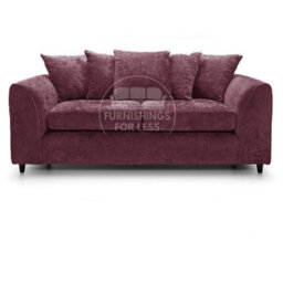 Furnishings For Less UK Monaco Chenille Fabric Sofa Set 3 And 2 Seater Sofa   Purple - thumbnail 2