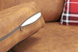Oakland 3+2 Caramel Brown Sofa Set Full Back - thumbnail 3
