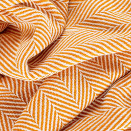 Ehc Herringbone Lightweight Soft Warm Wool  Feel Acrylic Throws For Sofa Blanket - Ochre - thumbnail 4