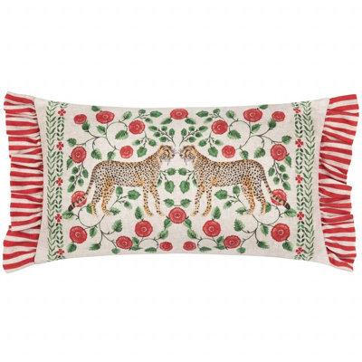 Wylder Tropics Okara Leopards Printed Ruffle  Cushion Cover - image 1
