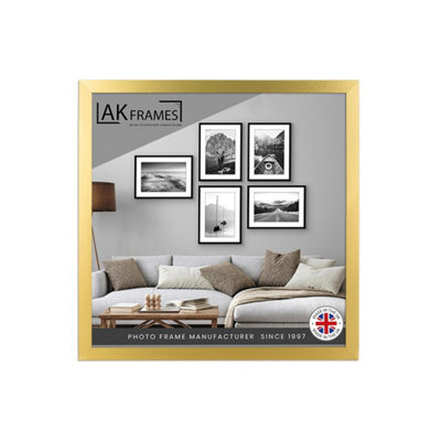 "AK Frames Sleek 20X20"" Gold Thin Modern Picture Frame - Slim And Design For Posters, Prints And Photos - Elegant Wall Frame Decor" - image 1