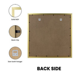 "AK Frames Sleek 20X20"" Gold Thin Modern Picture Frame - Slim And Design For Posters, Prints And Photos - Elegant Wall Frame Decor" - thumbnail 2