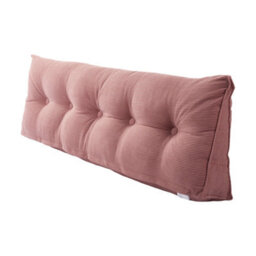 Thehotsale Pink Corduroy Wedge-Shaped Headboard Pillow For Bed Or Sofa, 150Cm W X 20Cm D X 50Cm H - thumbnail 8