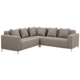 Beliani Belize 5 Seater Garden Corner Sofa With Table Left Hand Beige Modular - thumbnail 5