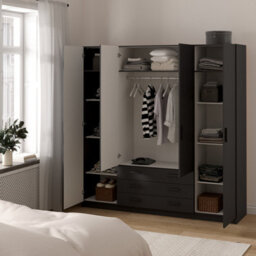 Furniture To Go Sprint Wardrobe With 4 Doors + 3 Drawers In Matt Grey - thumbnail 8