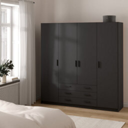 Furniture To Go Sprint Wardrobe With 4 Doors + 3 Drawers In Matt Grey - thumbnail 7