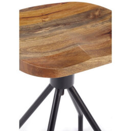 Elm Home And Products The Elm Home And Homemade Garden Bar Kitchen Pub Café Breakfast Stool Solid Mango Wooden Top Adjustable Height - thumbnail 2