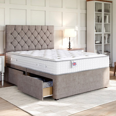 Divan Base Direct Wool Bronze Platform Top Divan Bed No Storage Base Only 4Ft6 Double - image 1