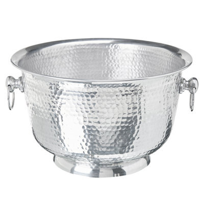 Beliani Decorative Bowl Pompeii Metal Silver - image 1